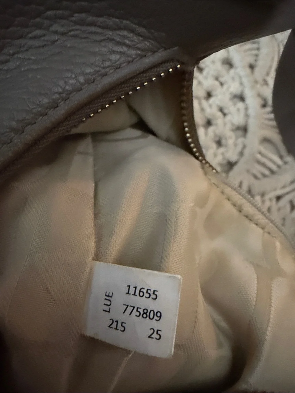 Furla Pebbled Leather Taupe Hobo Bag